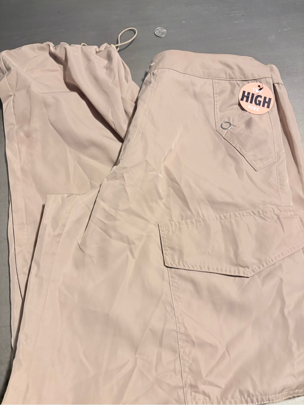 Men’s Drawstring Pants in Light Beige